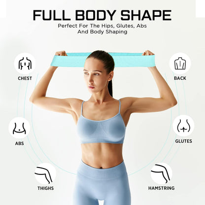 12 Pcs Fabric Resistance Bands for Working Out Non-Slip Booty Exercise Loop Bands for Women Men Glutes Hip Thigh Butt Yoga Pilates Fitness Gym, Light Medium Heavy