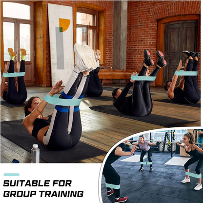 12 Pcs Fabric Resistance Bands for Working Out Non-Slip Booty Exercise Loop Bands for Women Men Glutes Hip Thigh Butt Yoga Pilates Fitness Gym, Light Medium Heavy