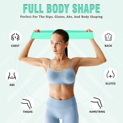 12 Pcs Fabric Resistance Bands for Working Out Non-Slip Booty Exercise Loop Bands for Women Men Glutes Hip Thigh Butt Yoga Pilates Fitness Gym, Light Medium Heavy