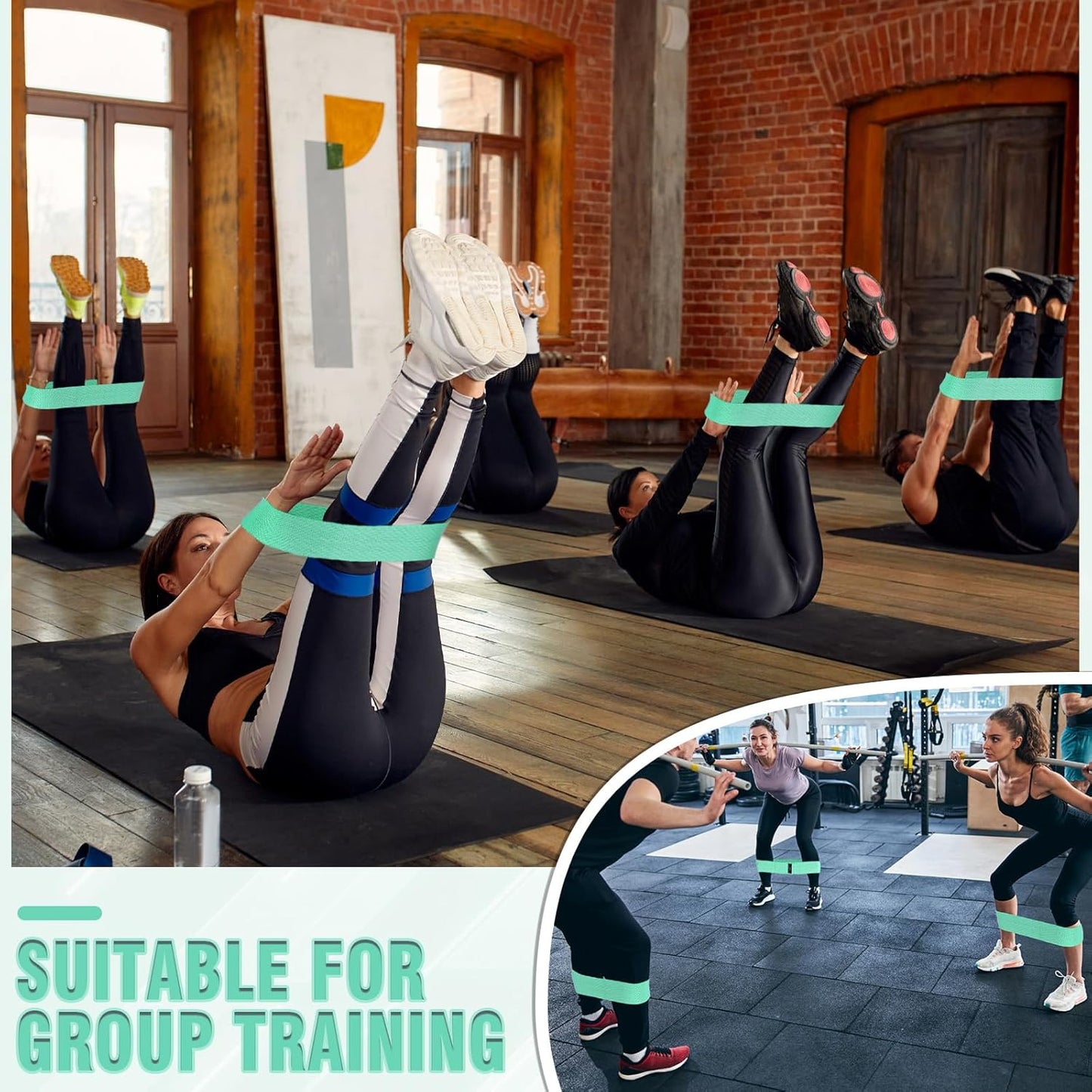 12 Pcs Fabric Resistance Bands for Working Out Non-Slip Booty Exercise Loop Bands for Women Men Glutes Hip Thigh Butt Yoga Pilates Fitness Gym, Light Medium Heavy