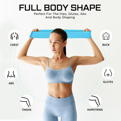 12 Pcs Fabric Resistance Bands for Working Out Non-Slip Booty Exercise Loop Bands for Women Men Glutes Hip Thigh Butt Yoga Pilates Fitness Gym, Light Medium Heavy
