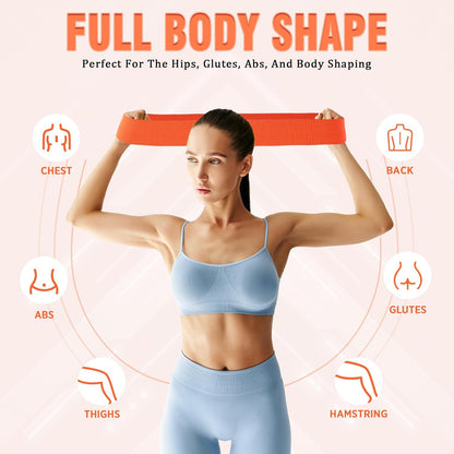 12 Pcs Fabric Resistance Bands for Working Out Non-Slip Booty Exercise Loop Bands for Women Men Glutes Hip Thigh Butt Yoga Pilates Fitness Gym, Light Medium Heavy