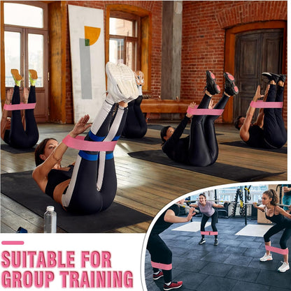 12 Pcs Fabric Resistance Bands for Working Out Non-Slip Booty Exercise Loop Bands for Women Men Glutes Hip Thigh Butt Yoga Pilates Fitness Gym, Light Medium Heavy