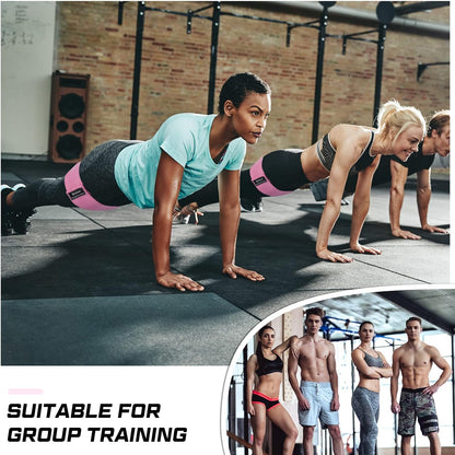 12 Pcs Fabric Resistance Bands for Working Out Non-Slip Booty Exercise Loop Bands for Women Men Glutes Hip Thigh Butt Yoga Pilates Fitness Gym, Light Medium Heavy