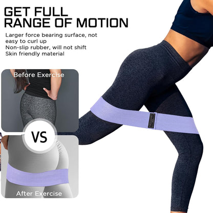 12 Pcs Fabric Resistance Bands for Working Out Non-Slip Booty Exercise Loop Bands for Women Men Glutes Hip Thigh Butt Yoga Pilates Fitness Gym, Light Medium Heavy