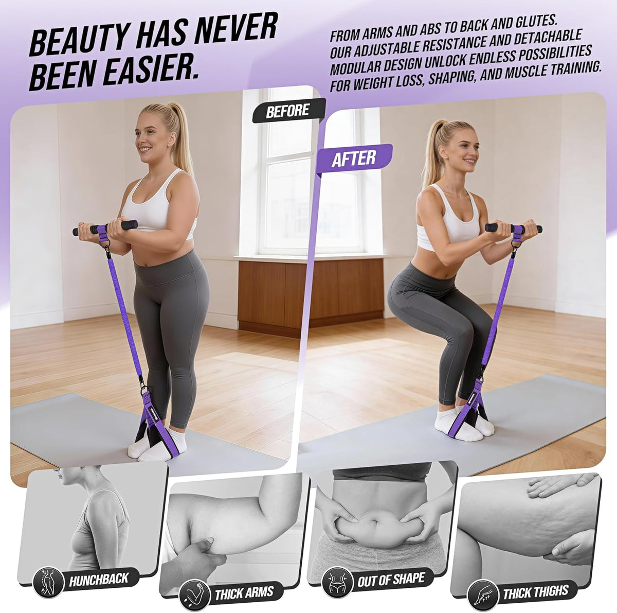Upgrade Pedal Resistance Band with Handle, Adjustable Tube Foot Pedal Device Puller Exercise Bands, for Abs Arm Leg Waist Workout, Core Pilates, Sit Up Fitness Equipment for Full Body Training
