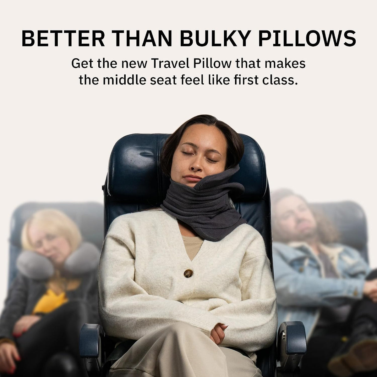 Pillow - Scientifically Proven Neck Support Travel Pillow for Airplanes - Lightweight and Machine Washable - Ergonomic Design for Traveling on Cars and Trains - Black