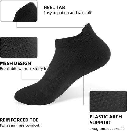 4 Pairs Grip Socks Pilates Socks for Women