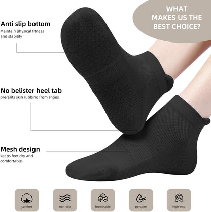 4 Pairs Grip Socks Pilates Socks for Women