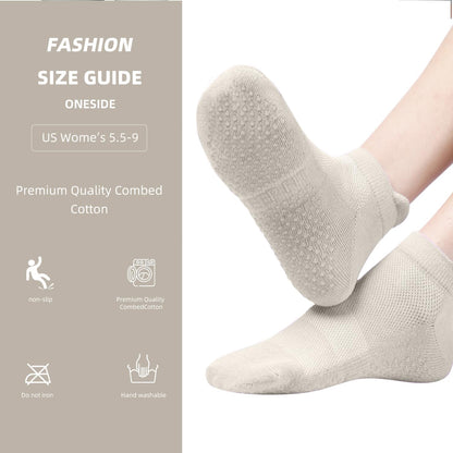 4 Pairs Grip Socks Pilates Socks for Women