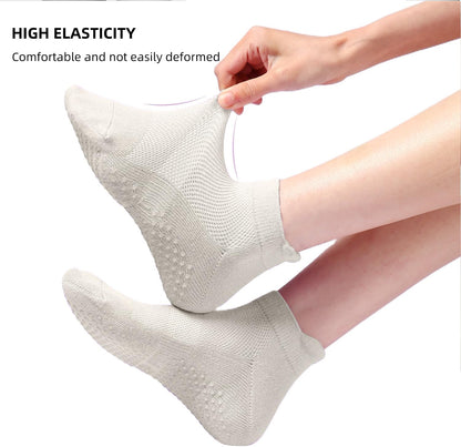 4 Pairs Grip Socks Pilates Socks for Women