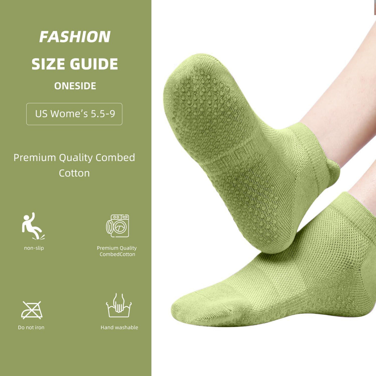4 Pairs Grip Socks Pilates Socks for Women