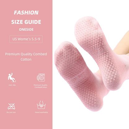 4 Pairs Grip Socks Pilates Socks for Women