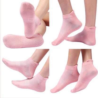 4 Pairs Grip Socks Pilates Socks for Women