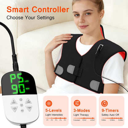 Red Light Therapy for Neck and Shoulders, 165 LEDs Infrared Therapy