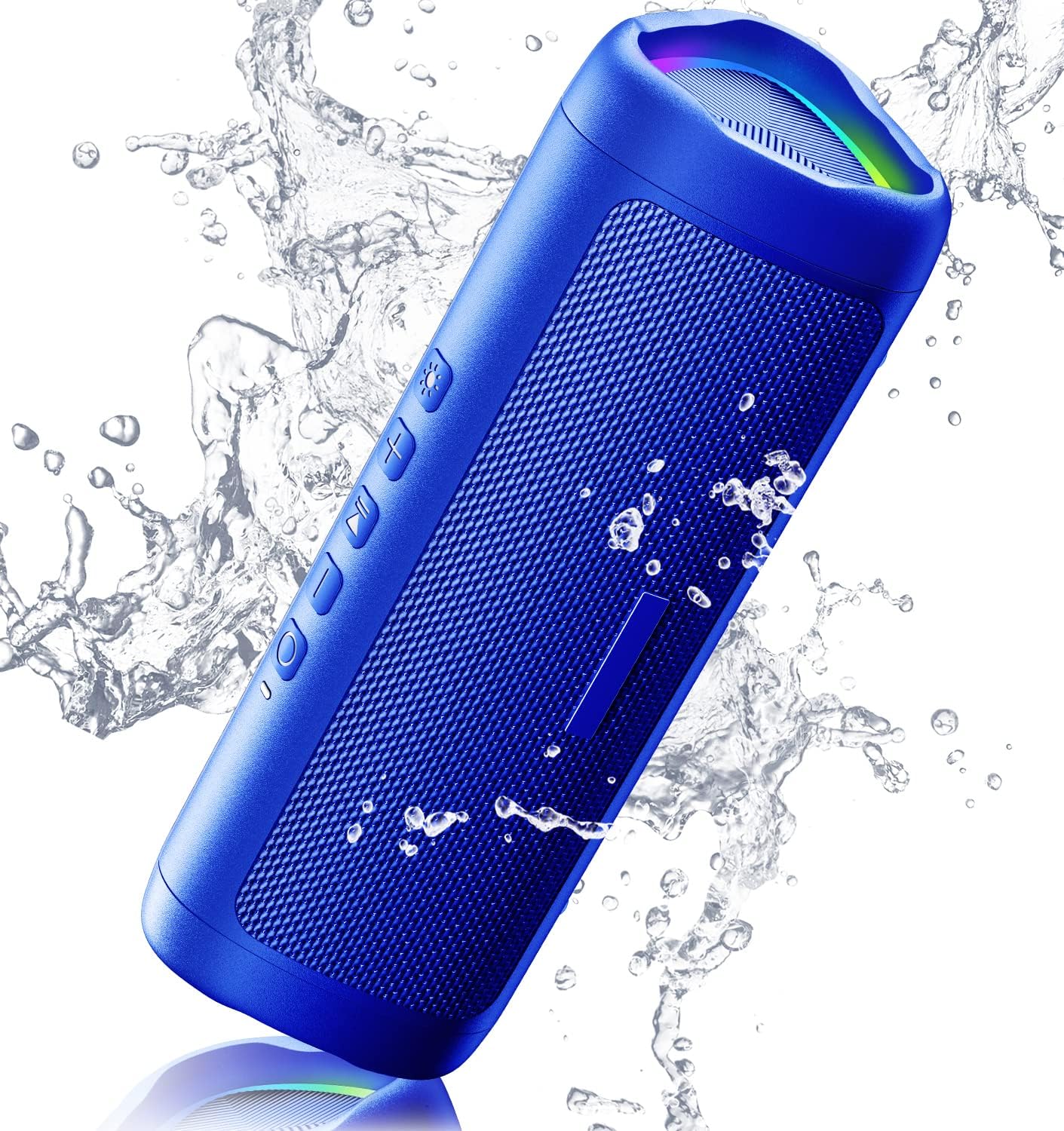 Bluetooth Speaker, 20W HD Sound, Portable Wireless, IPX5 Waterproof, Up to 24H Playtime, TWS Pairing, for Home/Party/Outdoor/Camping/Beach Essentials, Electronic Gadgets, Birthday Gift (Black)