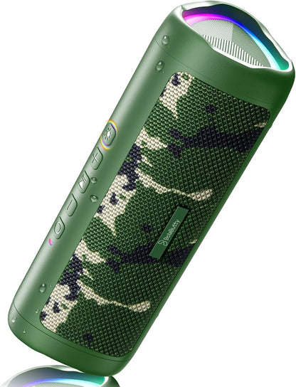 Bluetooth Speaker, 20W HD Sound, Portable Wireless, IPX5 Waterproof, Up to 24H Playtime, TWS Pairing, for Home/Party/Outdoor/Camping/Beach Essentials, Electronic Gadgets, Birthday Gift (Black)