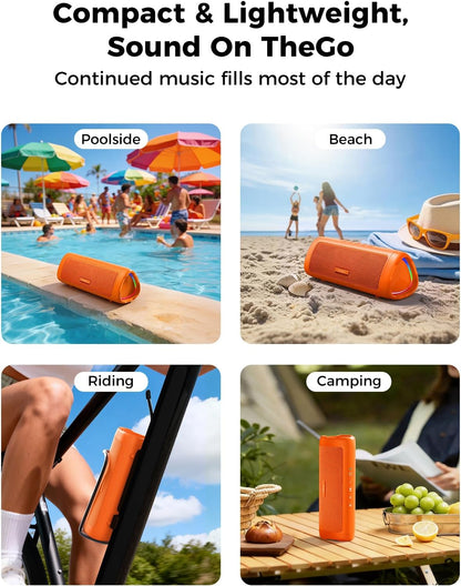 Bluetooth Speaker, 20W HD Sound, Portable Wireless, IPX5 Waterproof, Up to 24H Playtime, TWS Pairing, for Home/Party/Outdoor/Camping/Beach Essentials, Electronic Gadgets, Birthday Gift (Black)