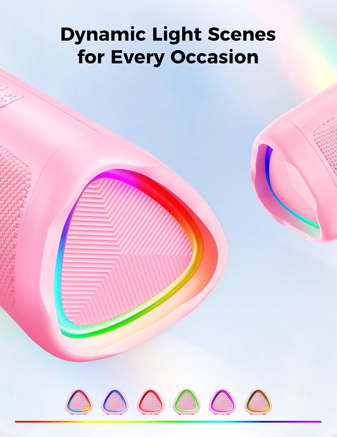 Bluetooth Speaker, 20W HD Sound, Portable Wireless, IPX5 Waterproof, Up to 24H Playtime, TWS Pairing, for Home/Party/Outdoor/Camping/Beach Essentials, Electronic Gadgets, Birthday Gift (Black)