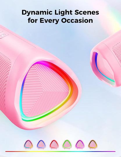 Bluetooth Speaker, 20W HD Sound, Portable Wireless, IPX5 Waterproof, Up to 24H Playtime, TWS Pairing, for Home/Party/Outdoor/Camping/Beach Essentials, Electronic Gadgets, Birthday Gift (Black)