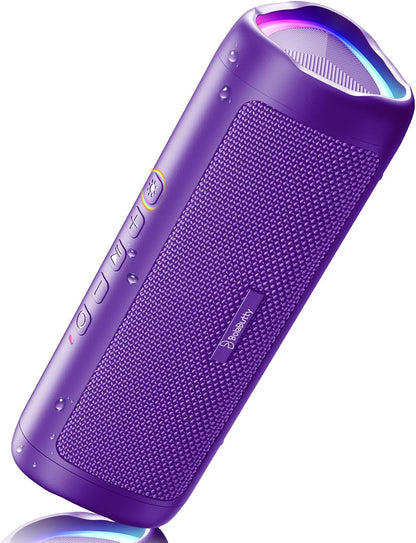 Bluetooth Speaker, 20W HD Sound, Portable Wireless, IPX5 Waterproof, Up to 24H Playtime, TWS Pairing, for Home/Party/Outdoor/Camping/Beach Essentials, Electronic Gadgets, Birthday Gift (Black)