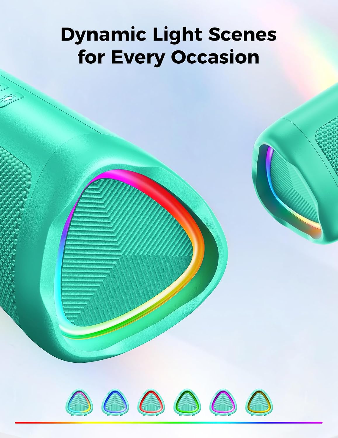 Bluetooth Speaker, 20W HD Sound, Portable Wireless, IPX5 Waterproof, Up to 24H Playtime, TWS Pairing, for Home/Party/Outdoor/Camping/Beach Essentials, Electronic Gadgets, Birthday Gift (Black)