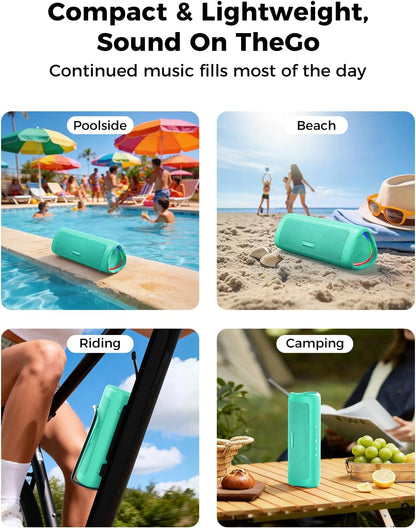 Bluetooth Speaker, 20W HD Sound, Portable Wireless, IPX5 Waterproof, Up to 24H Playtime, TWS Pairing, for Home/Party/Outdoor/Camping/Beach Essentials, Electronic Gadgets, Birthday Gift (Black)