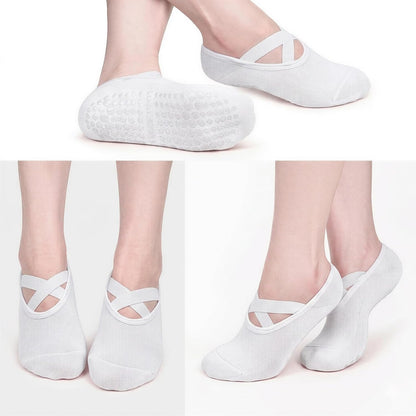 3 Pack Pilates Socks Yoga Socks with Grips for Women Non Slip, Workout, Pure Barre, Ballet, Dance, Hospital Socks