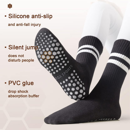 3 Pack Pilates Socks Yoga Socks with Grips for Women Non Slip, Workout, Pure Barre, Ballet, Dance, Hospital Socks