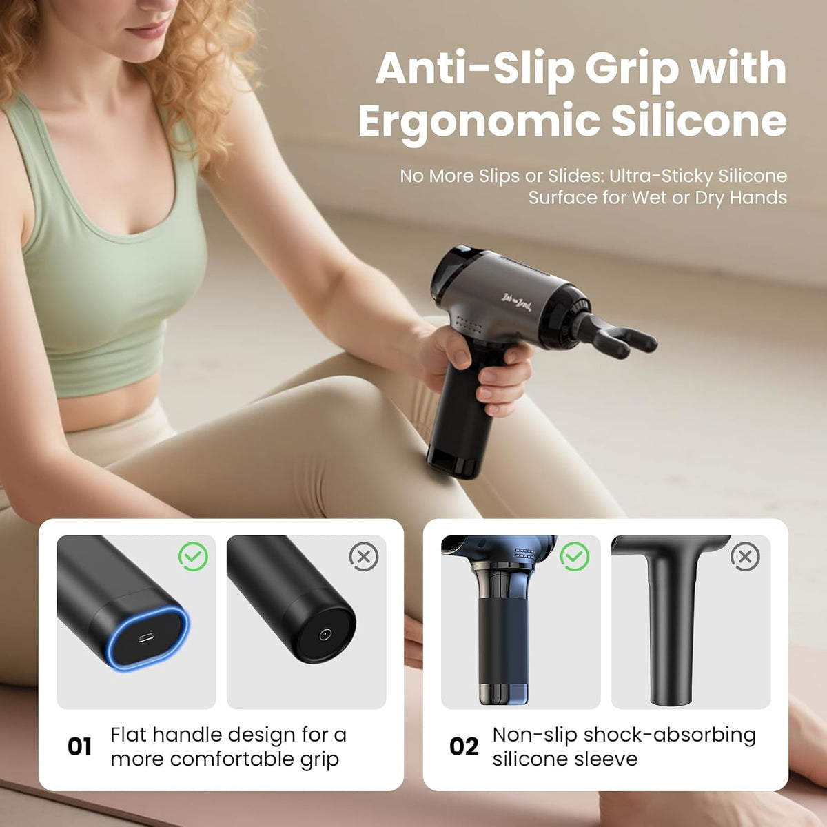 T2 Pro Deep Tissue Massage Gun with Heat & Cold, Percussion