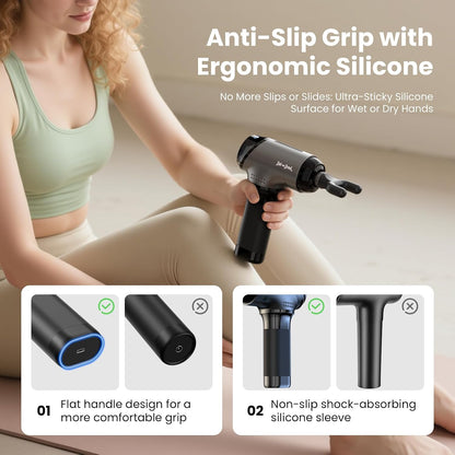 T2 Pro Deep Tissue Massage Gun with Heat & Cold, Percussion