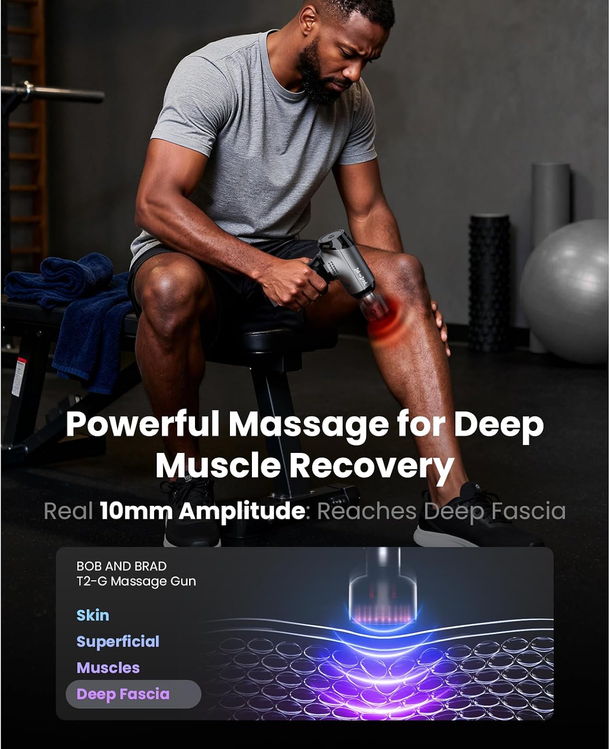 T2 Pro Deep Tissue Massage Gun with Heat & Cold, Percussion