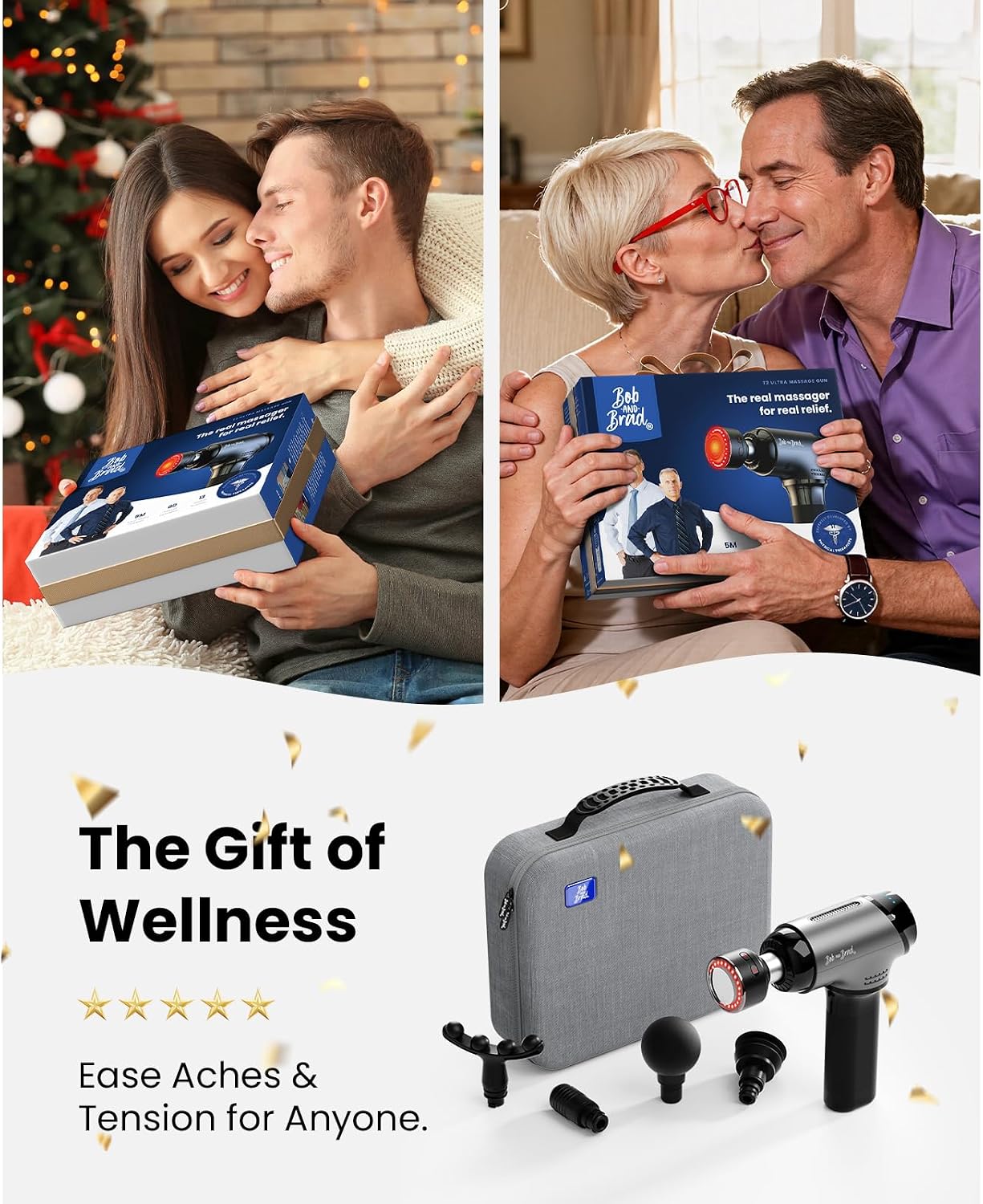 T2 Pro Deep Tissue Massage Gun with Heat & Cold, Percussion