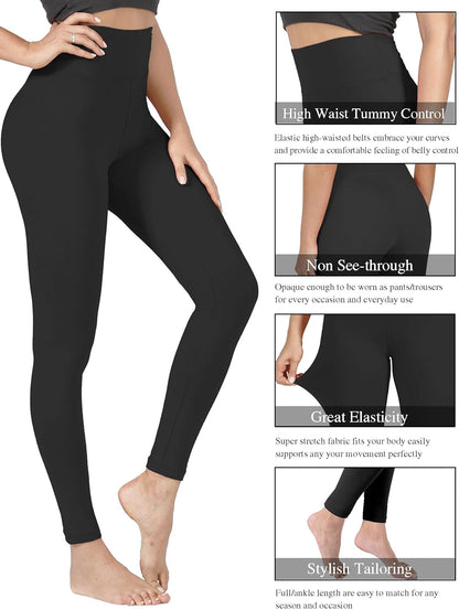 Creamlush High Waisted Leggings for Women Buttery Soft Stretchy Tummy Control Workout Yoga Running Pants(S-3XL)