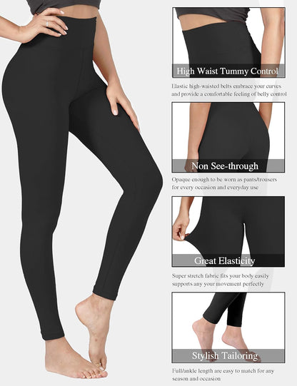 Creamlush High Waisted Leggings for Women Buttery Soft Stretchy Tummy Control Workout Yoga Running Pants(S-3XL)