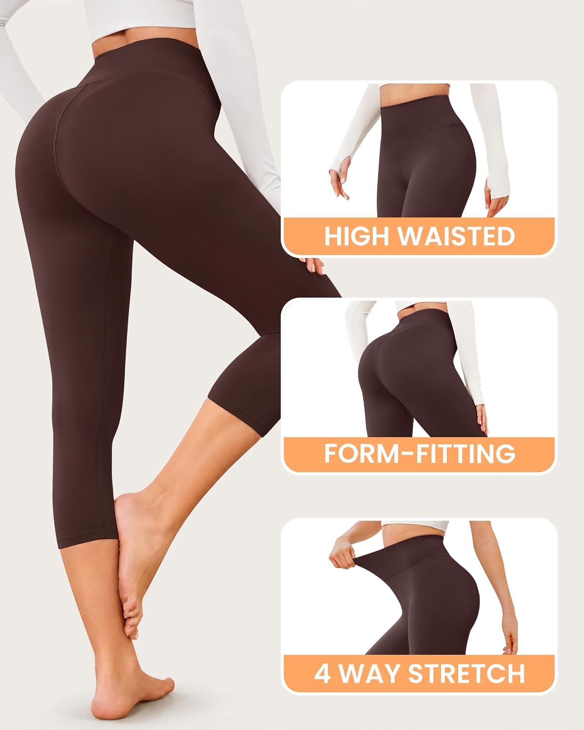 Creamlush High Waisted Leggings for Women Buttery Soft Stretchy Tummy Control Workout Yoga Running Pants(S-3XL)