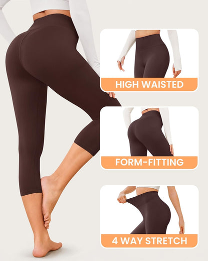 Creamlush High Waisted Leggings for Women Buttery Soft Stretchy Tummy Control Workout Yoga Running Pants(S-3XL)