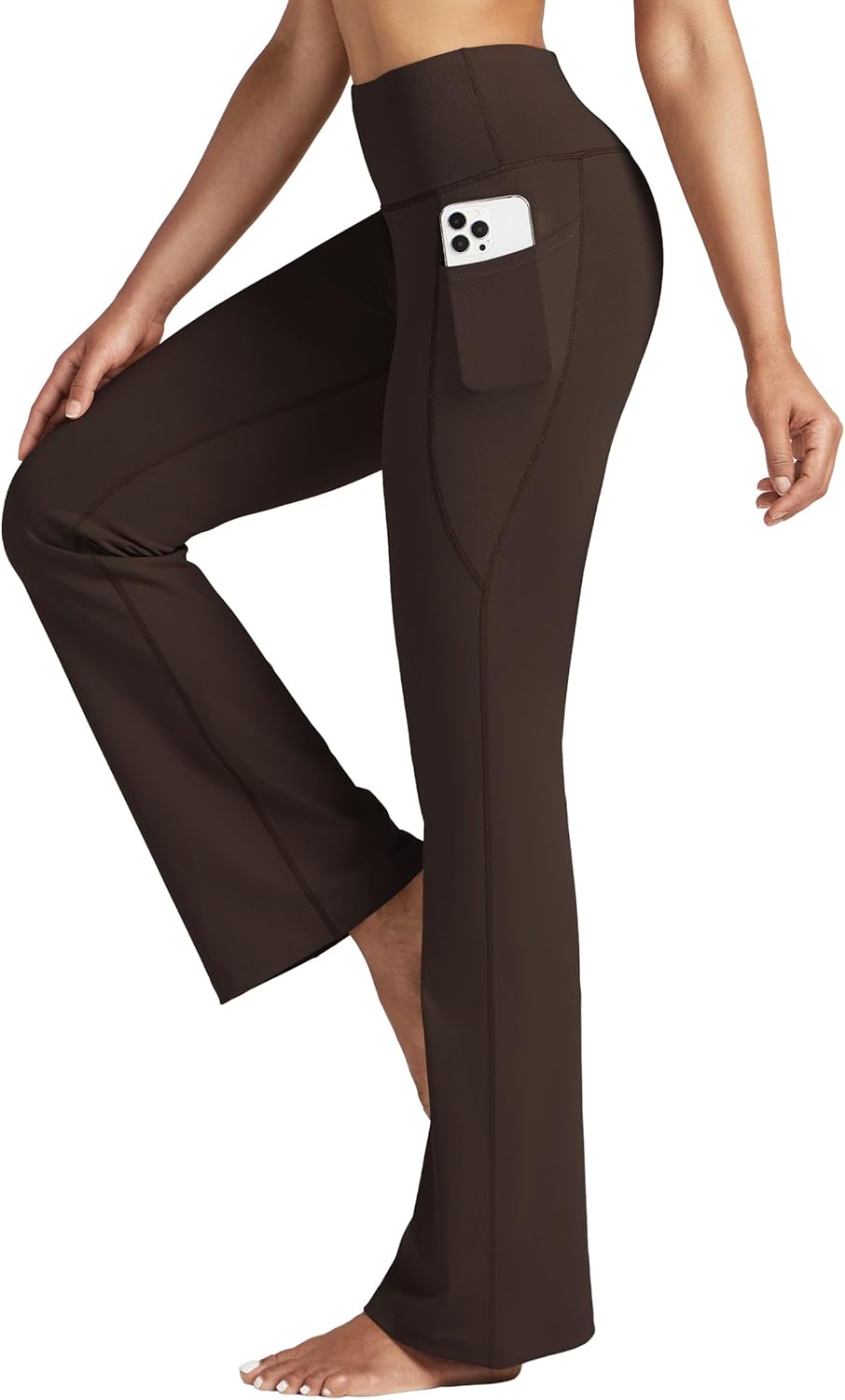 Women's Yoga Pants 27"/29"/31"/33" Flare Leggings Bootcut High Waist Tummy Control Workout Pants with Pockets