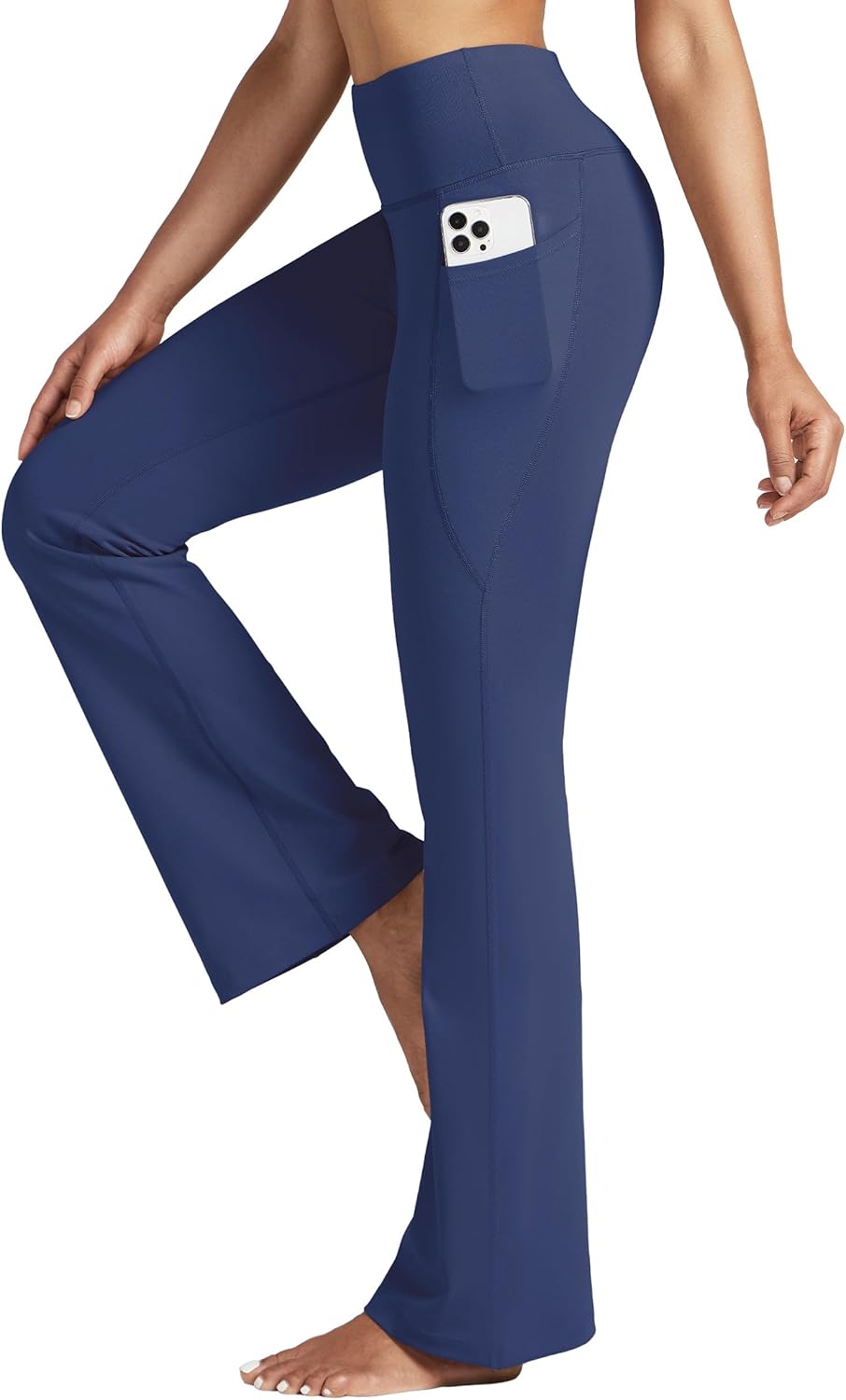 Women's Yoga Pants 27"/29"/31"/33" Flare Leggings Bootcut High Waist Tummy Control Workout Pants with Pockets