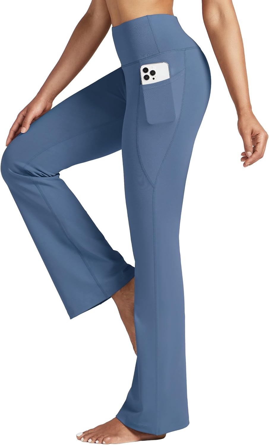 Women's Yoga Pants 27"/29"/31"/33" Flare Leggings Bootcut High Waist Tummy Control Workout Pants with Pockets