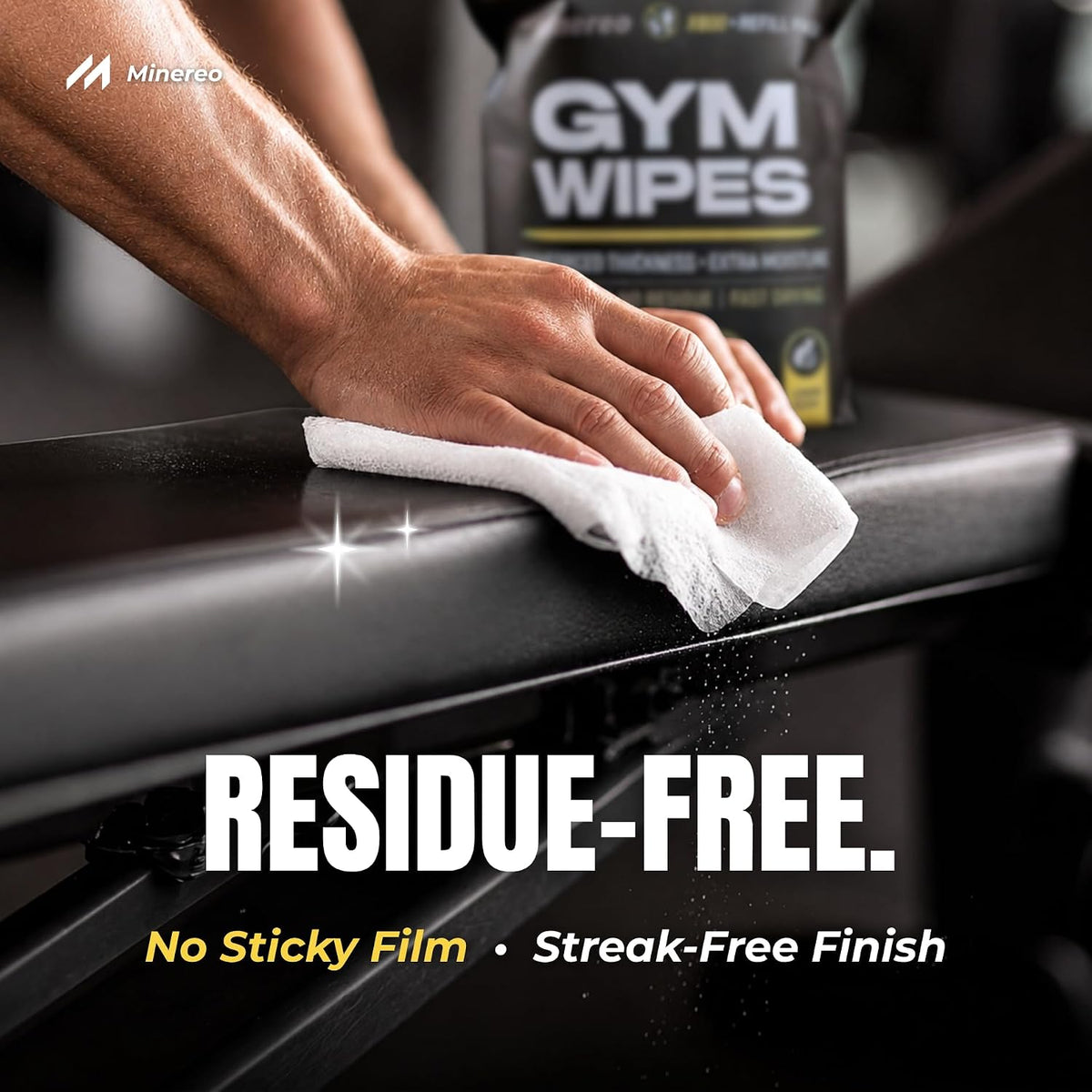 Gym Wipes Refill - Fitness Equipment & Yoga Mat, Lemon 3200 ct | CrossFit, Pilates studio & home gym, treadmill & exercise bike, alcohol-free & bleach-free, fits dispensers & buckets