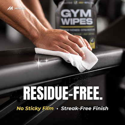 Gym Wipes Refill - Fitness Equipment & Yoga Mat, Lemon 3200 ct | CrossFit, Pilates studio & home gym, treadmill & exercise bike, alcohol-free & bleach-free, fits dispensers & buckets