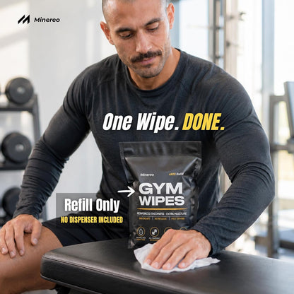 Gym Wipes Refill - Fitness Equipment & Yoga Mat, Lemon 3200 ct | CrossFit, Pilates studio & home gym, treadmill & exercise bike, alcohol-free & bleach-free, fits dispensers & buckets
