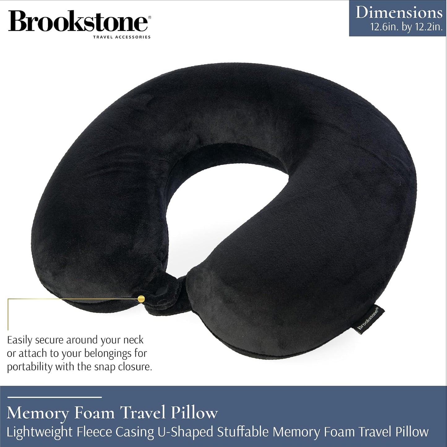 Travel Neck Pillow - Lightweight U-Shaped Memory Foam Travel Pillow for Airplane, Car Travels & Sleeping, Blue