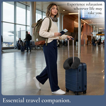 Travel Neck Pillow - Lightweight U-Shaped Memory Foam Travel Pillow for Airplane, Car Travels & Sleeping, Blue