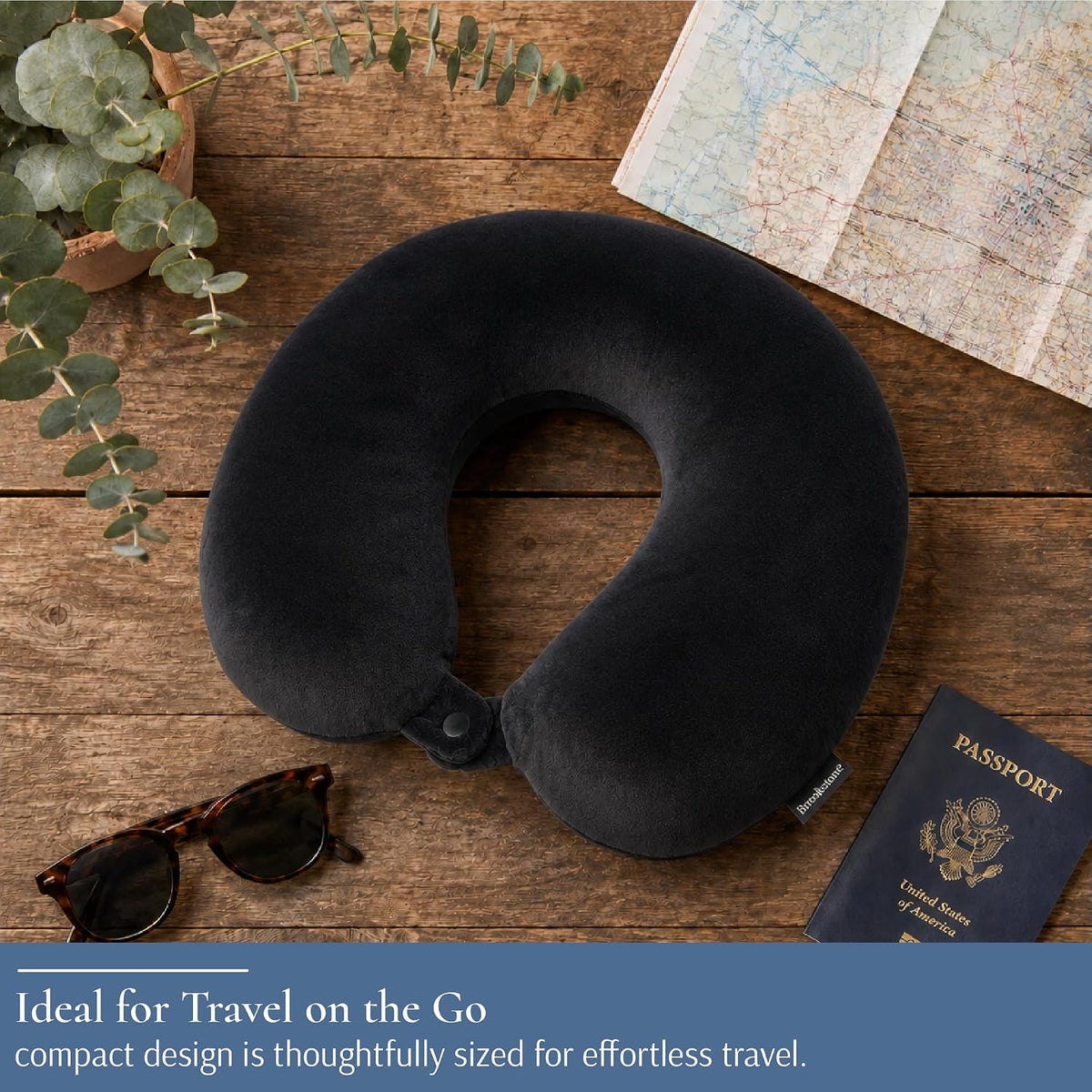 Travel Neck Pillow - Lightweight U-Shaped Memory Foam Travel Pillow for Airplane, Car Travels & Sleeping, Blue