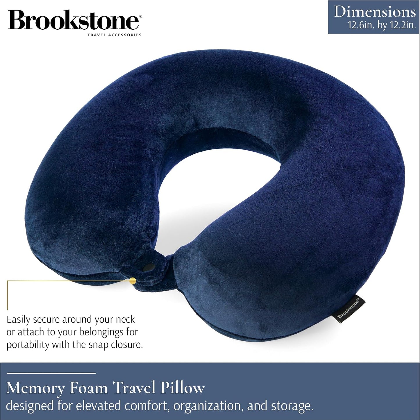 Travel Neck Pillow - Lightweight U-Shaped Memory Foam Travel Pillow for Airplane, Car Travels & Sleeping, Blue