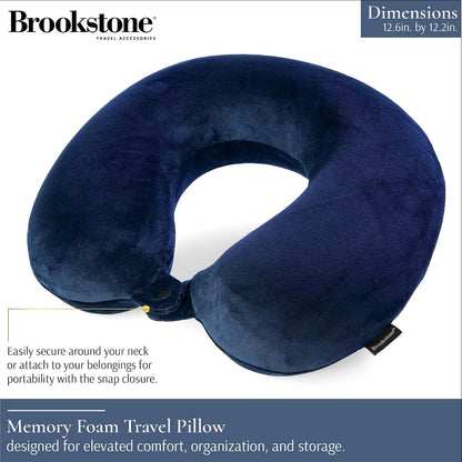 Travel Neck Pillow - Lightweight U-Shaped Memory Foam Travel Pillow for Airplane, Car Travels & Sleeping, Blue
