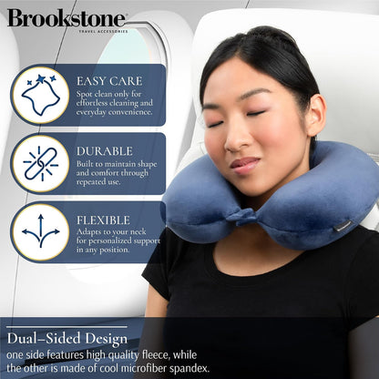 Travel Neck Pillow - Lightweight U-Shaped Memory Foam Travel Pillow for Airplane, Car Travels & Sleeping, Blue