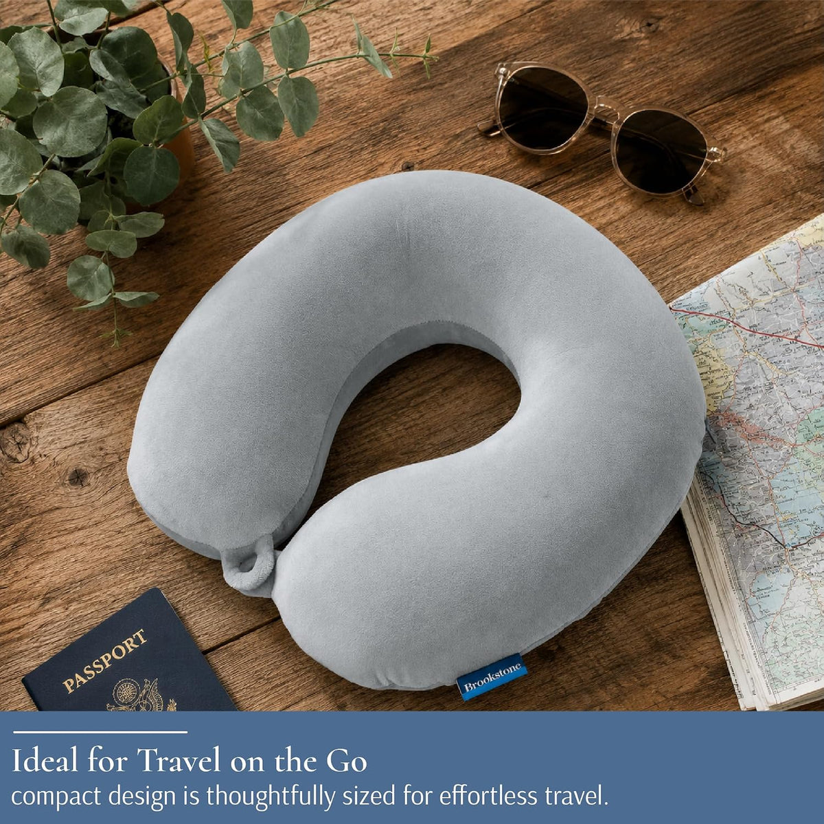 Travel Neck Pillow - Lightweight U-Shaped Memory Foam Travel Pillow for Airplane, Car Travels & Sleeping, Blue